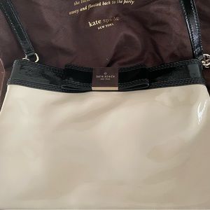New kate spade cream and black purse